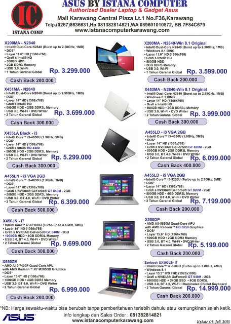 Daftar Harga Laptop Murah Di Indonesia