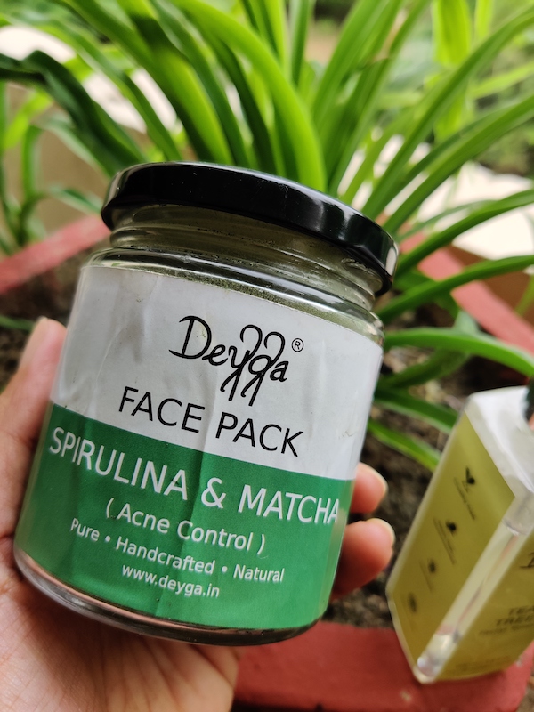 Blushing Shimmers Deyga acne relief combo Spirulina & Matcha Face
