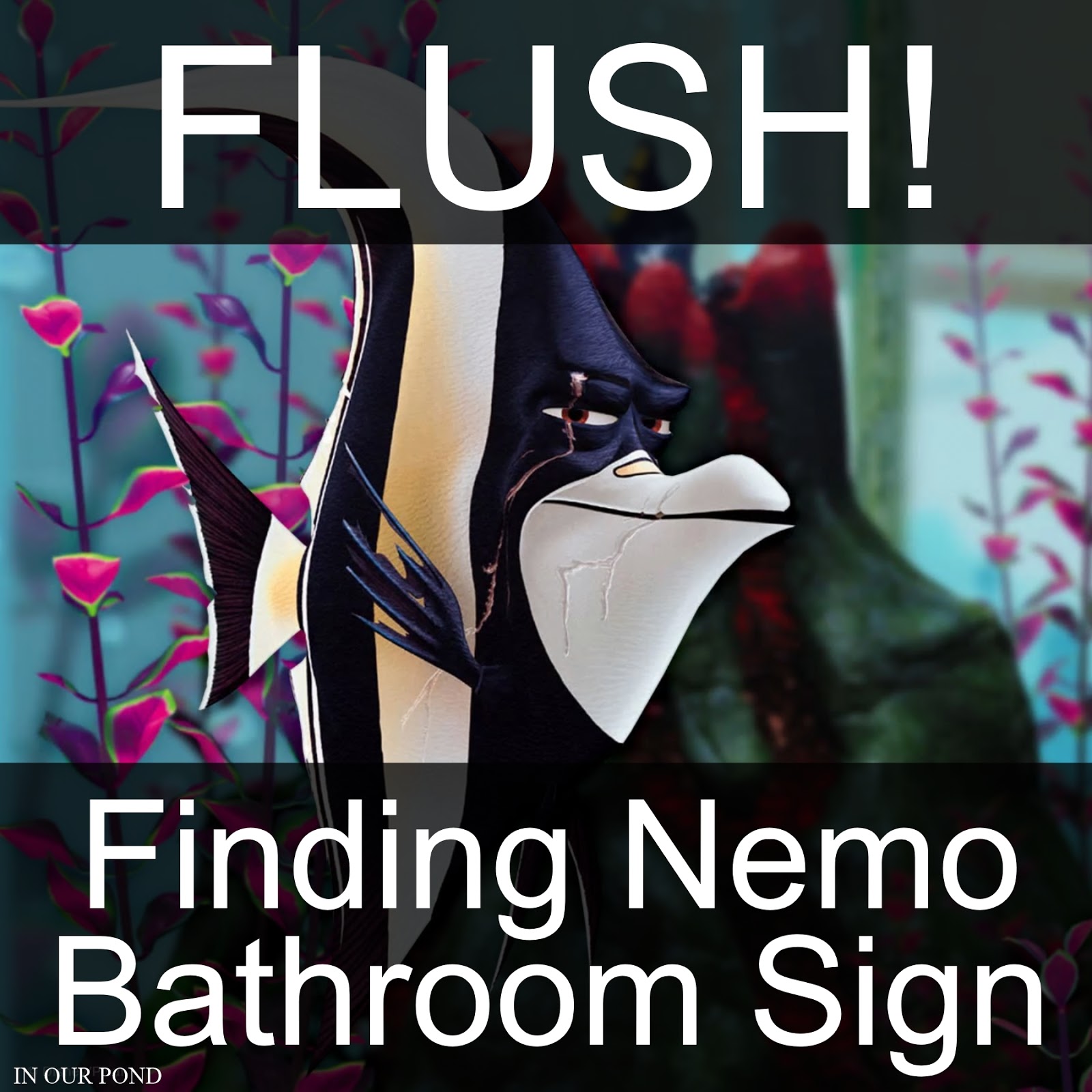 FLUSH! Finding Nemo Bathroom Sign for Kids