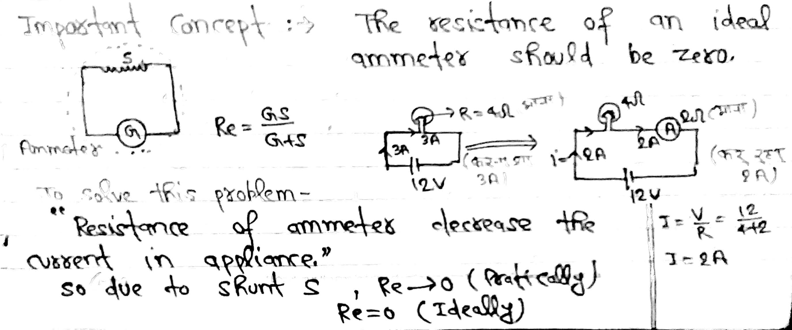 Conversion Of Galvanometer Into An Ammeter » Maths And Physics With