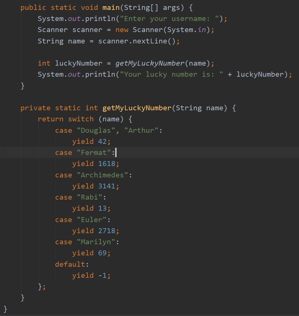 Developer Gene Java 13 Switch Expressions