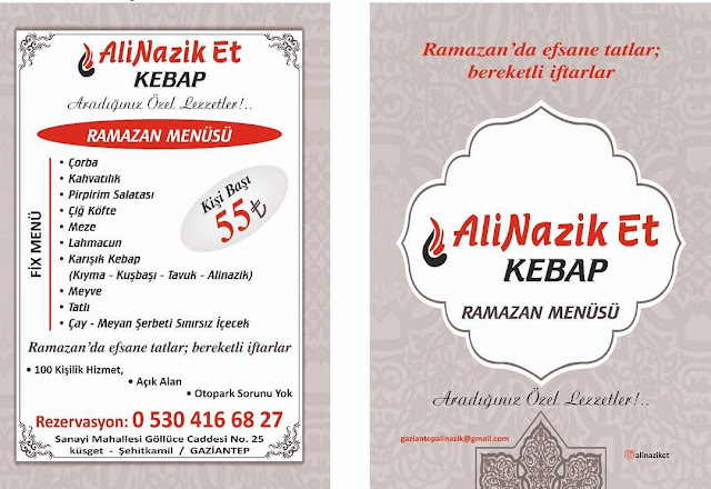 alinazik et kebap gaziantep iftar menüsü ramazan 2019 gaziantep iftar mekanları