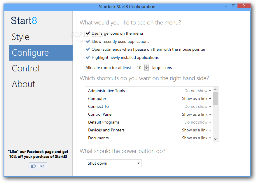 Starting configuration. Acrotray. Windows 10 first start configuration. Как сделать меню сайта как виндовс 8. Start8 стили.