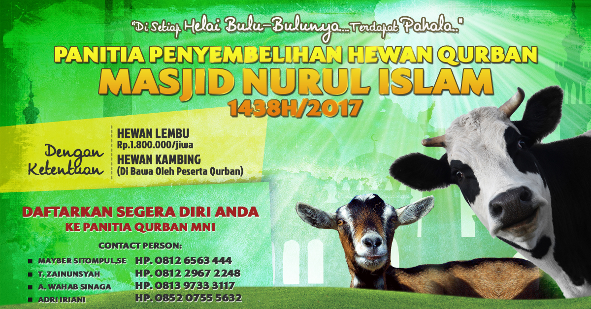 Contoh Banner Jual Hewan Qurban desain spanduk keren