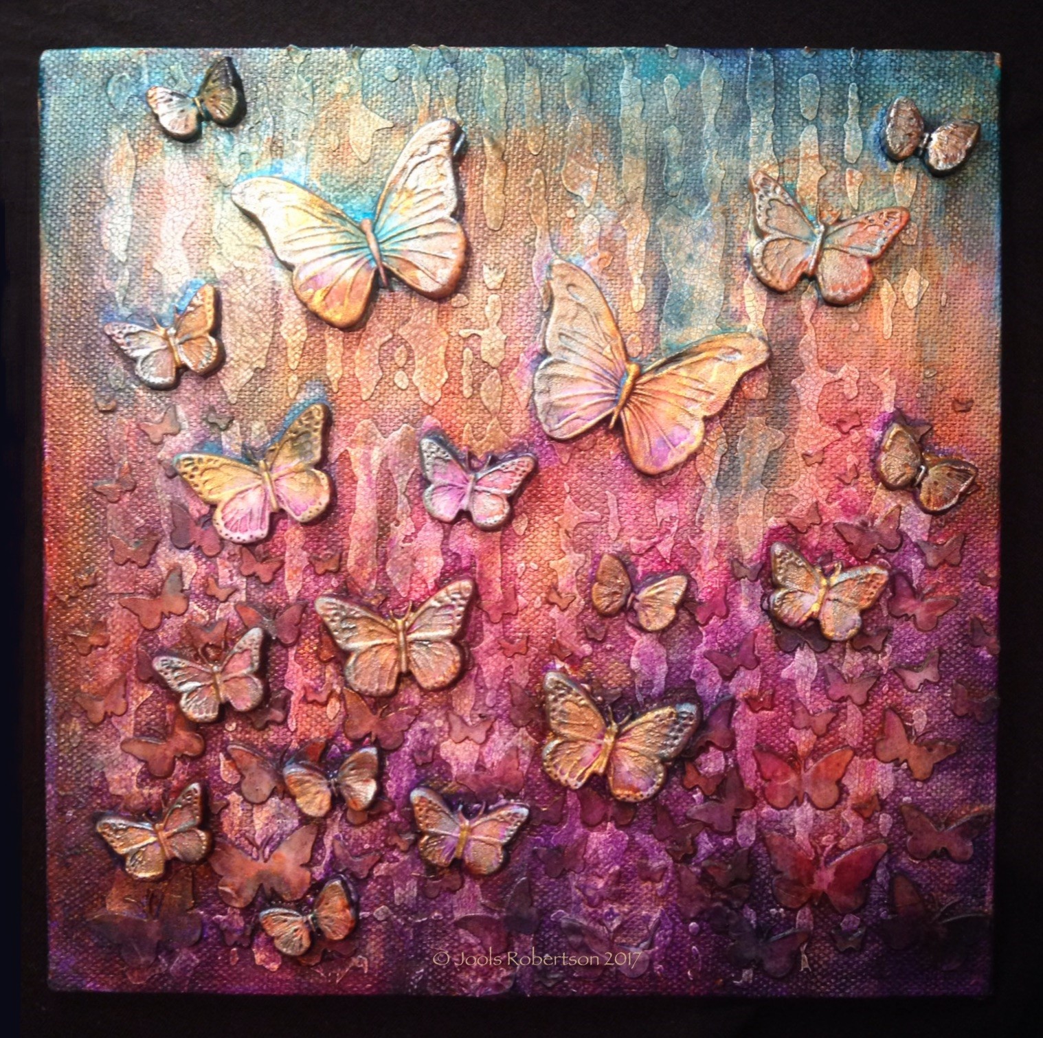 Jools Robertson DecoArt Butterfly Canvas