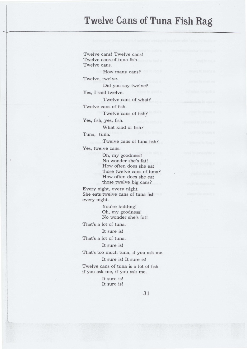 driller Pronounciation. Twelve Cans of Tuna Fish