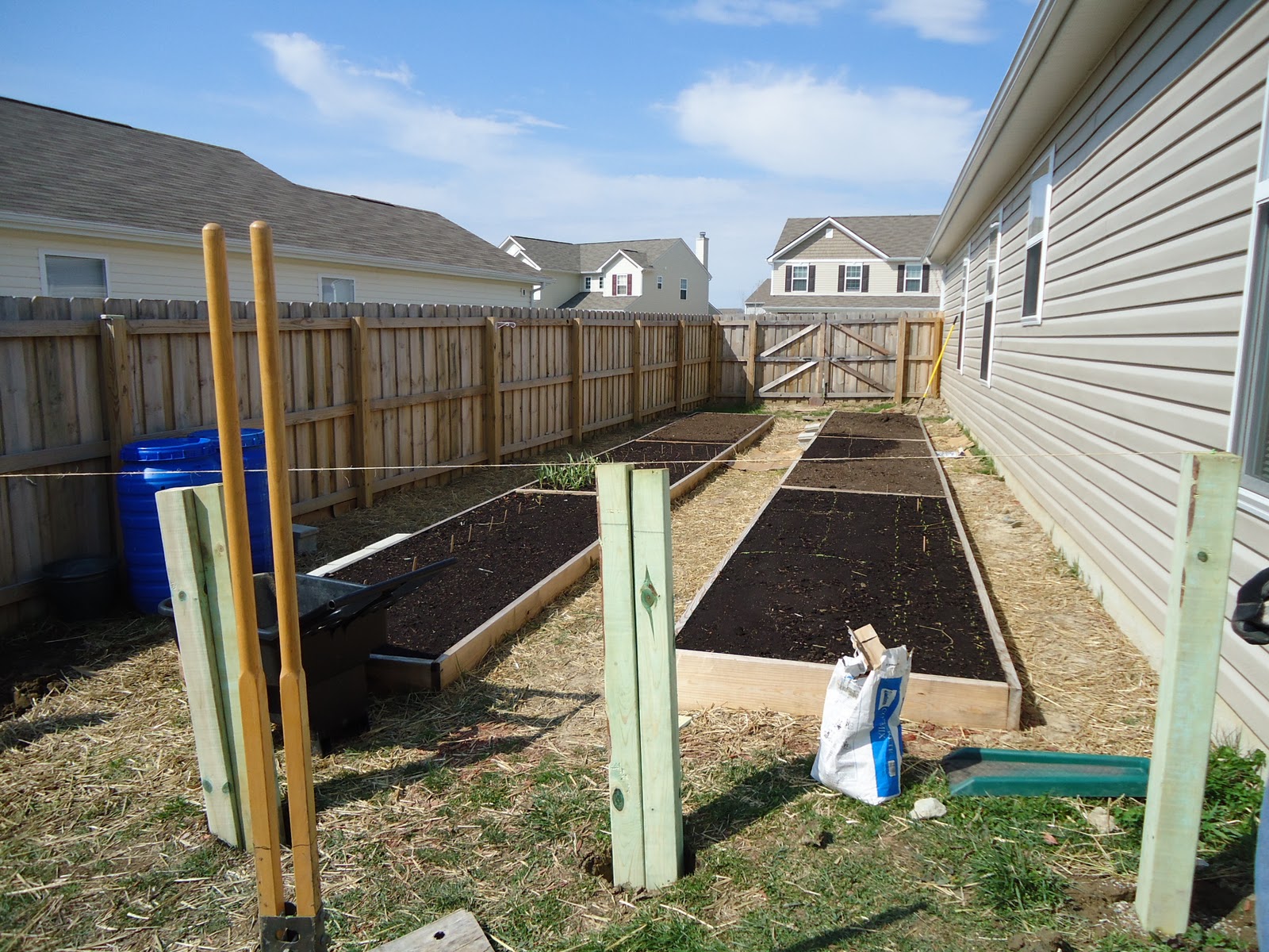 Thyme To Garden Now Building a fence to keep pe(s)ts out