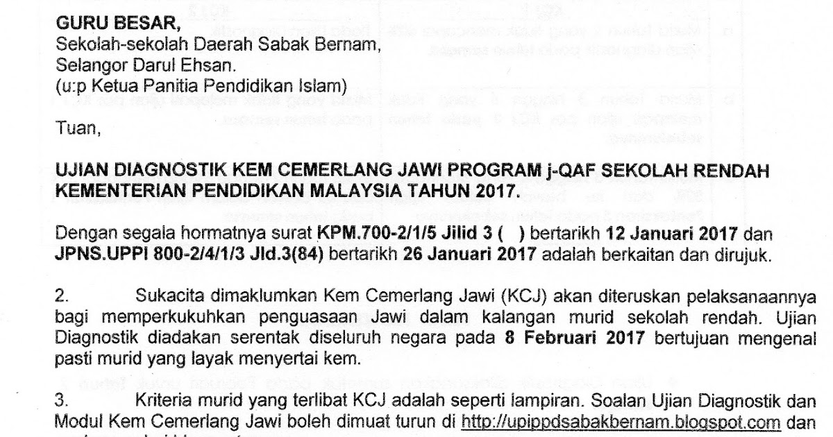 Soalan Ujian Diagnostik Jawi 2019 - Terengganu v