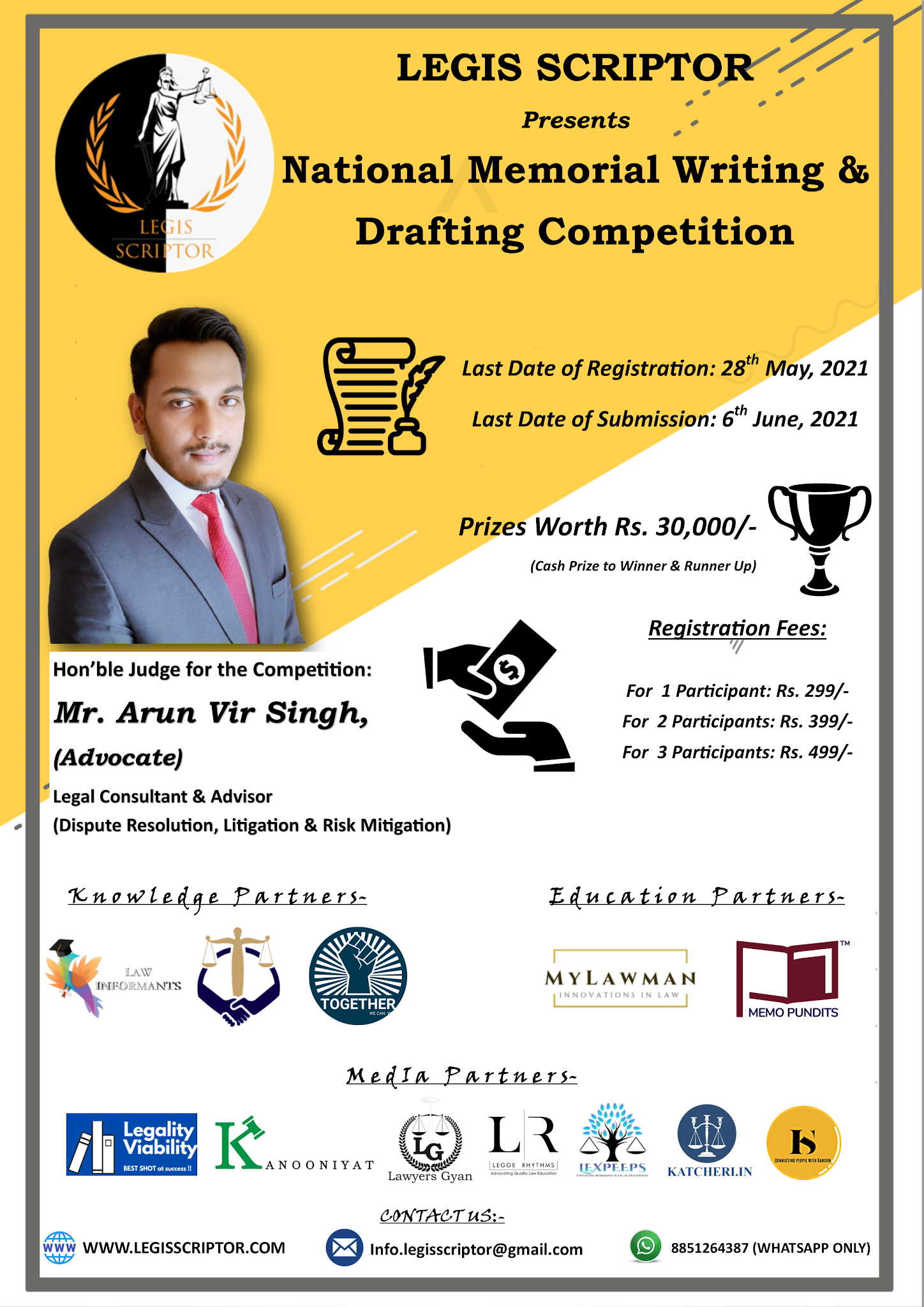 National Memorial Writing & Drafting Competition by Legis