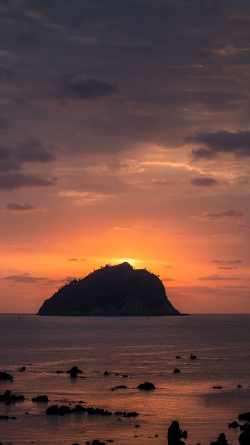 Island, Rock, Sunset, Sea, Landscape Island, Rock, Sunset, Sea, Landscape