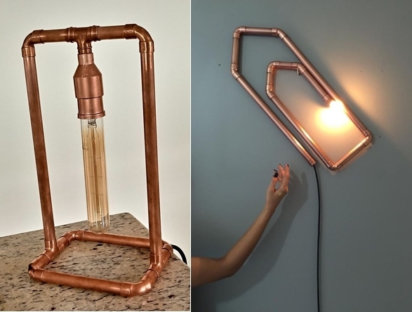 Imagem via: Pinterest DIY: móveis e objetos de decoração com canos de cobre