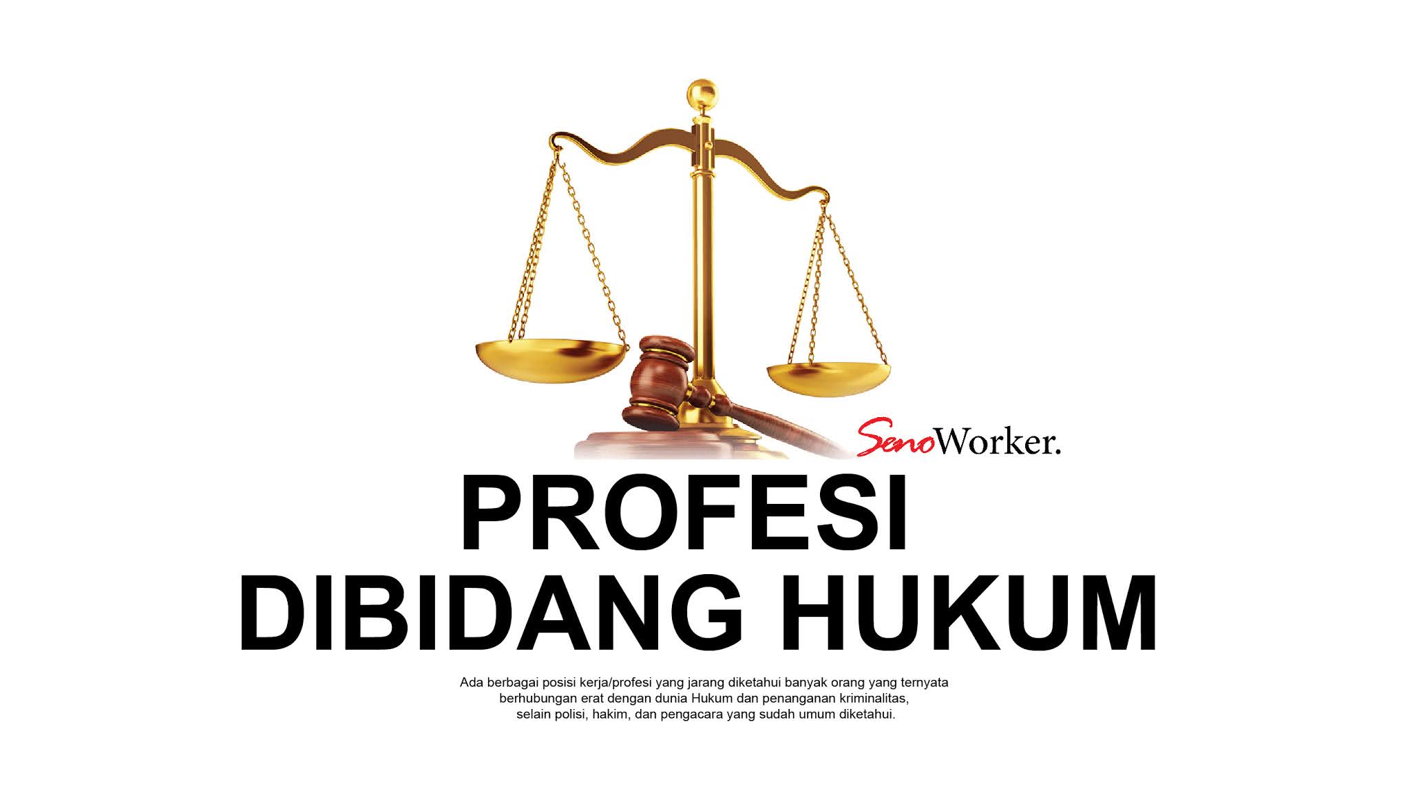 6 profesi dibidang hukum dan penanganan kriminalitas selain poslisi, hakim, dan pengacara berbagai kejadian kriminalitas biasanya ditangani oleh orang-orang yang berprofesi dibidang hukum dan penanganan kriminalitas untuk mencapai penyelesaian