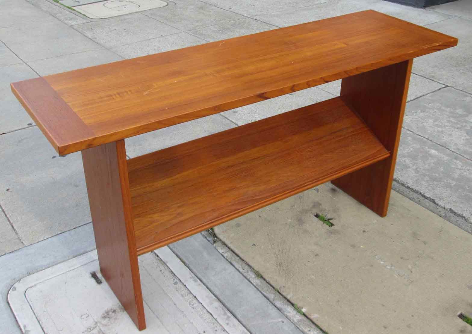 UHURU FURNITURE & COLLECTIBLES SOLD Made in Denmark Teak Console Table