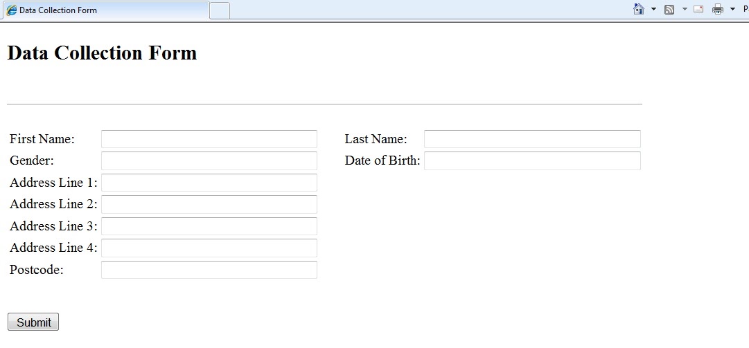 Derek Colley: Connecting a Web form to SQL Server - The Easy Way