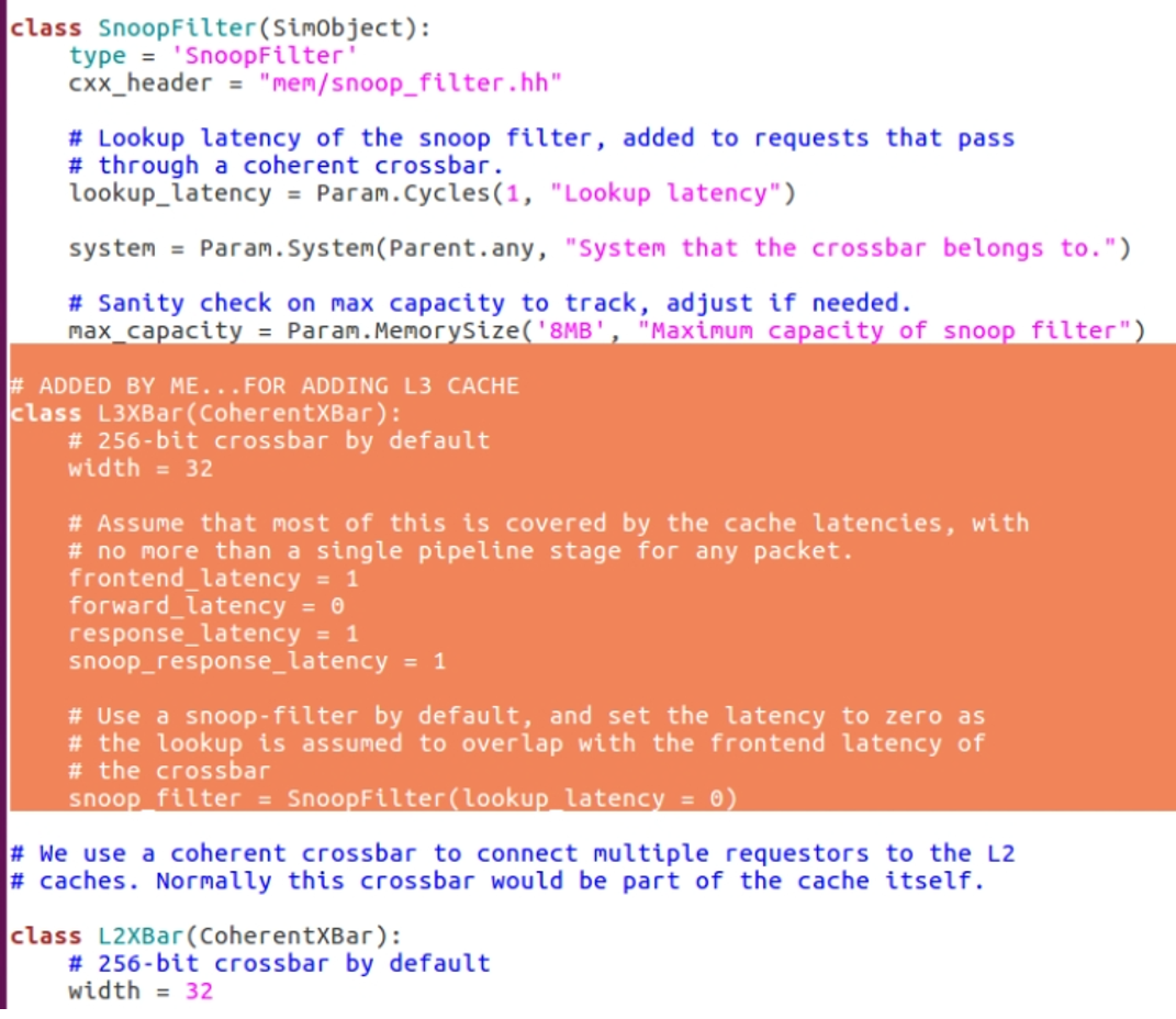 Adding L3 Cache in gem5 Simulator