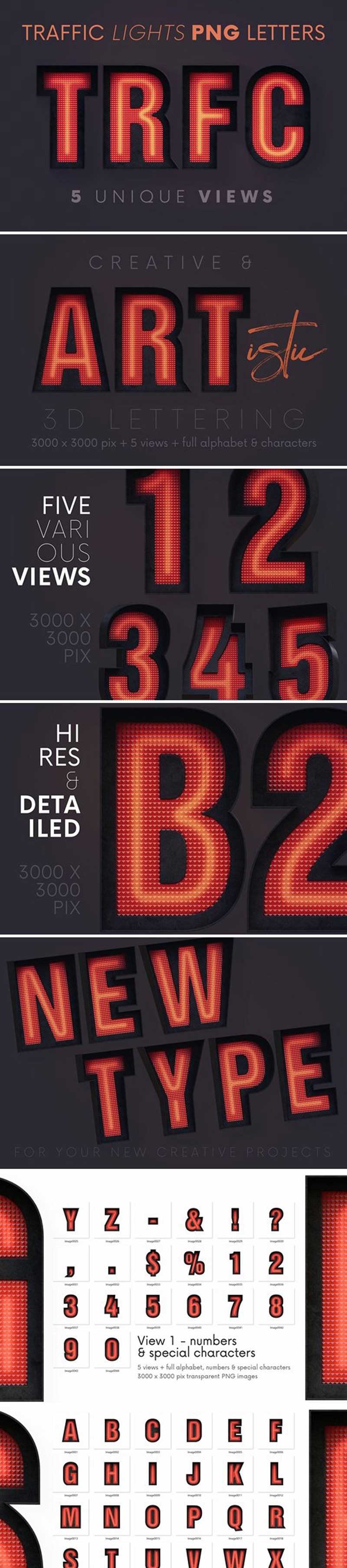 Traffic Lights - 3D Lettering 2 kljhfg