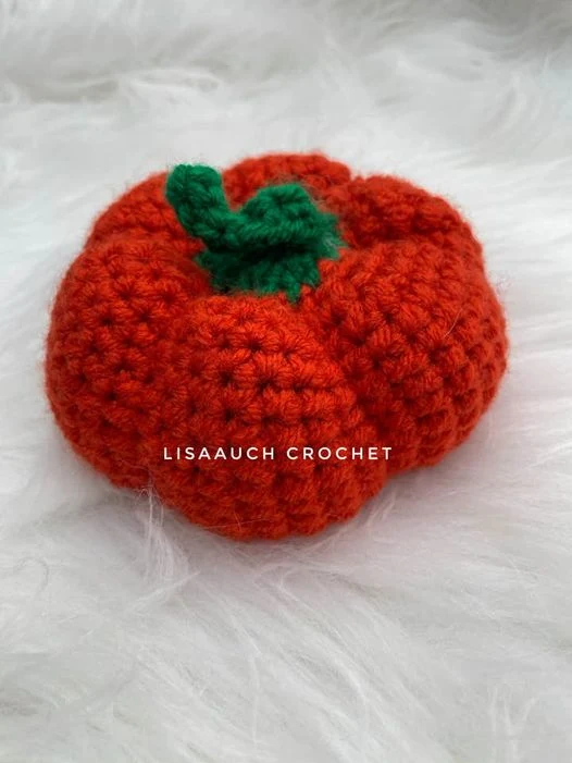 small crochet pumpkin pattern FREE - crochet food pattern free