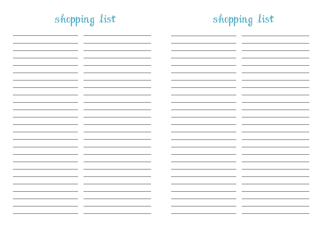 My mum write shopping list