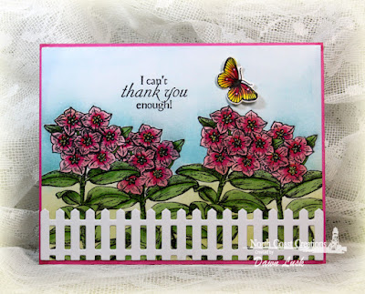North Coast Creations Stamp Sets: Floral Sentiments 7, Our Daily Bread Designs Custom Dies: Fence. Butterfly and Bugs, Our Daily Bread Designs Stamp Sets: Butterfly and Bugs 