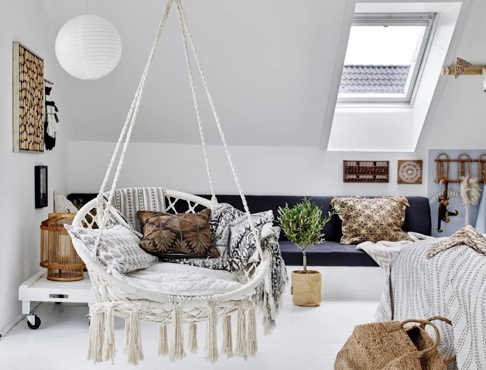 A Danish house with a bohemian chic style