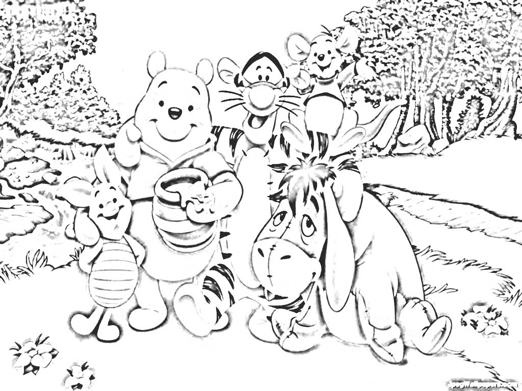 Gambar Winnie Pooh Coloring Pictures Mewarnai Kartun Di Rebanas