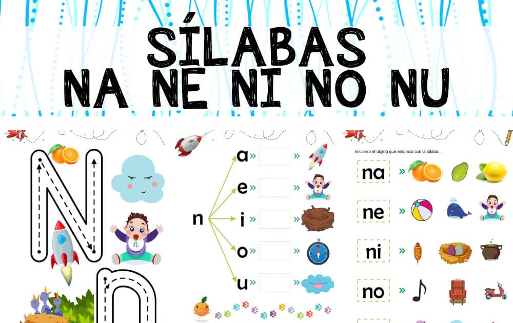Parole Con Na Ne Ni No Nu Fichas para Sílabas Na Ne Ni No Nu | Materiales Educativos para Maestras
