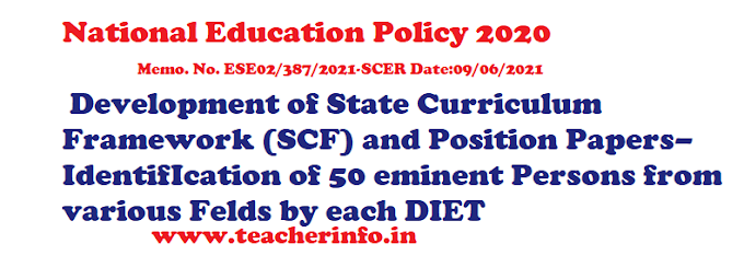 NEP 2020: Development of State Curriculum Framework (SCF) and Position Papers