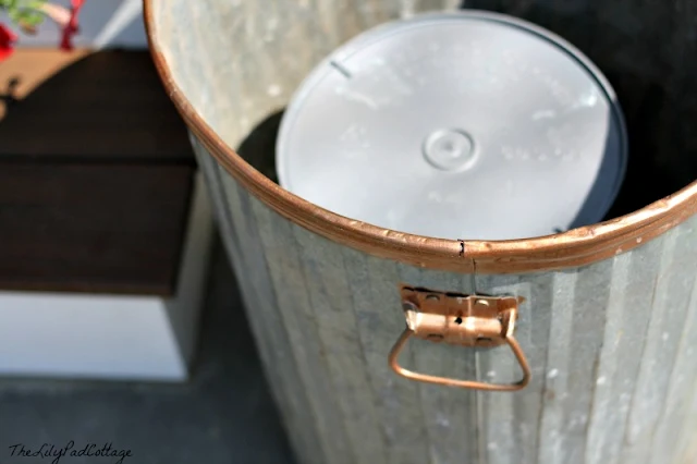 How to plant a garbage can planter - the cheat sheet way! By The LilyPad Cottage featured on I Love That Junk