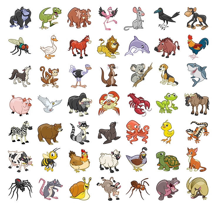 Картинки животных распечатать цветные