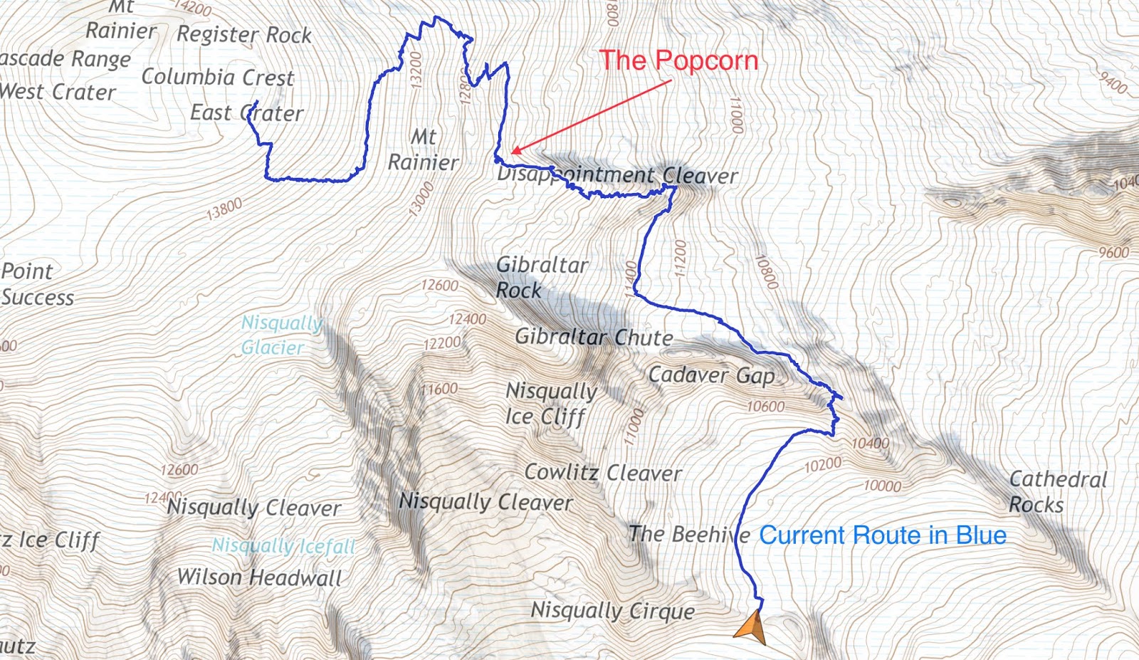 Mount Rainier Climbing D.C. Route Update 7/29
