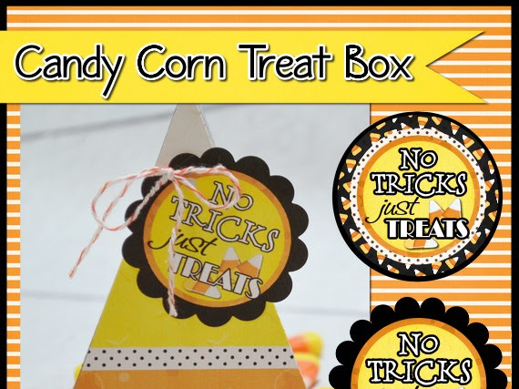 {NEW} CANDY CORN TREAT BOX & TAGS