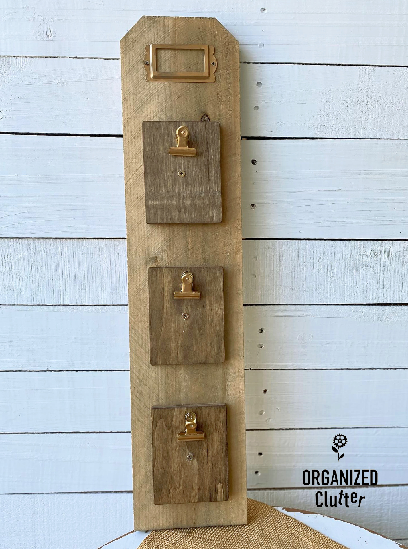 Dollar Tree Mini Clipboard Rustic Photo Display Board Organized Clutter