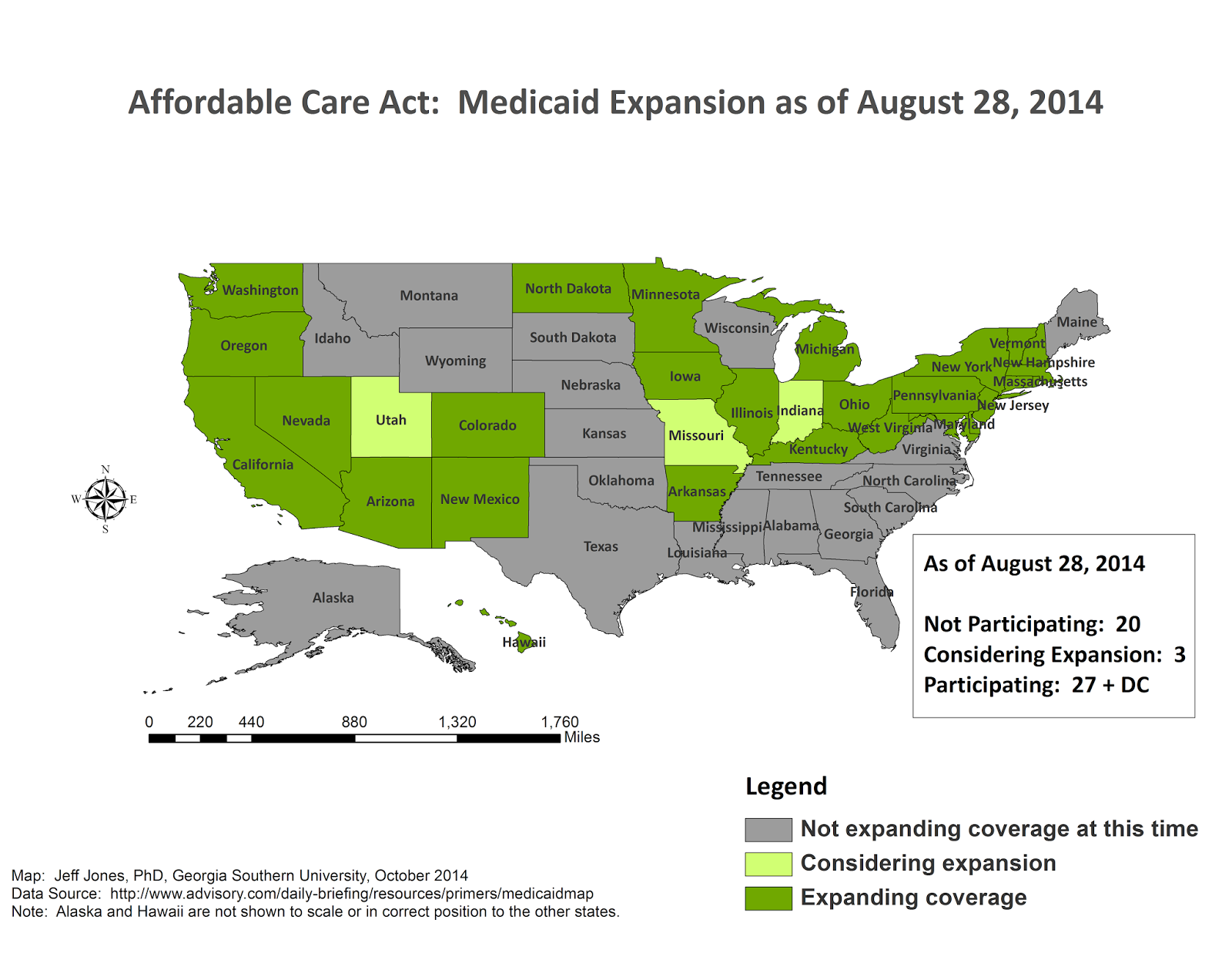 Middling America Updated Medicaid - ACA%2BMedicaid%2BExpansion%2BAugust%2B28%2B2014 