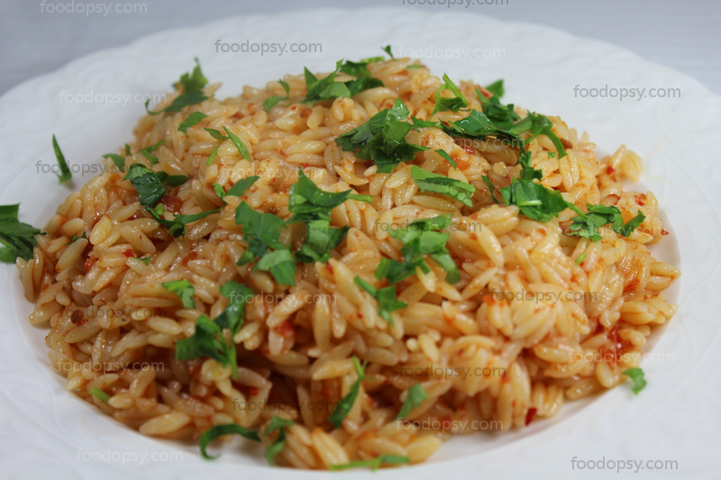 Orzo Pasta with Tomato Sauce