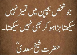 quotes saadi urdu sheikh aqwal poetry students quotesgram organization zareen islamic sayings pakistan learning hazrat manners words google sadi shaikh