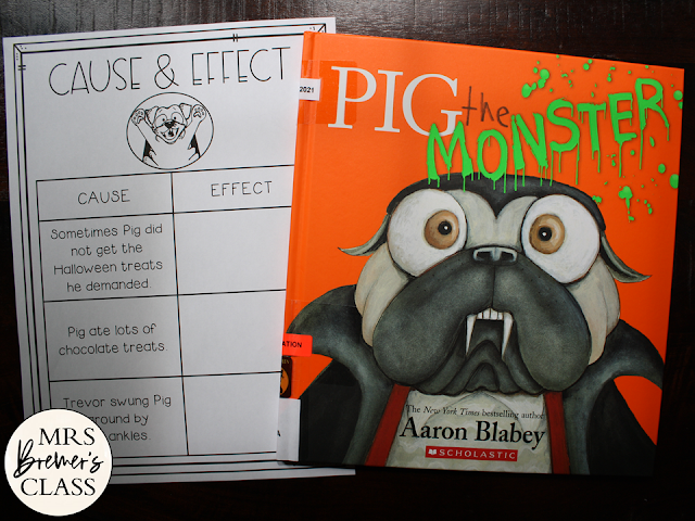 Pig the Monster book study activities unit with Common Core aligned literacy companion activities for Kindergarten and First Grade