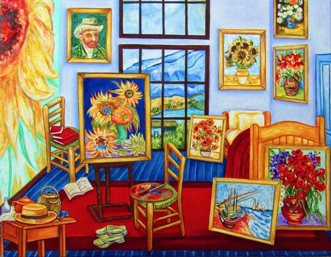 Van Gogh S New Studio Bedroom Oil Painting Inspired By