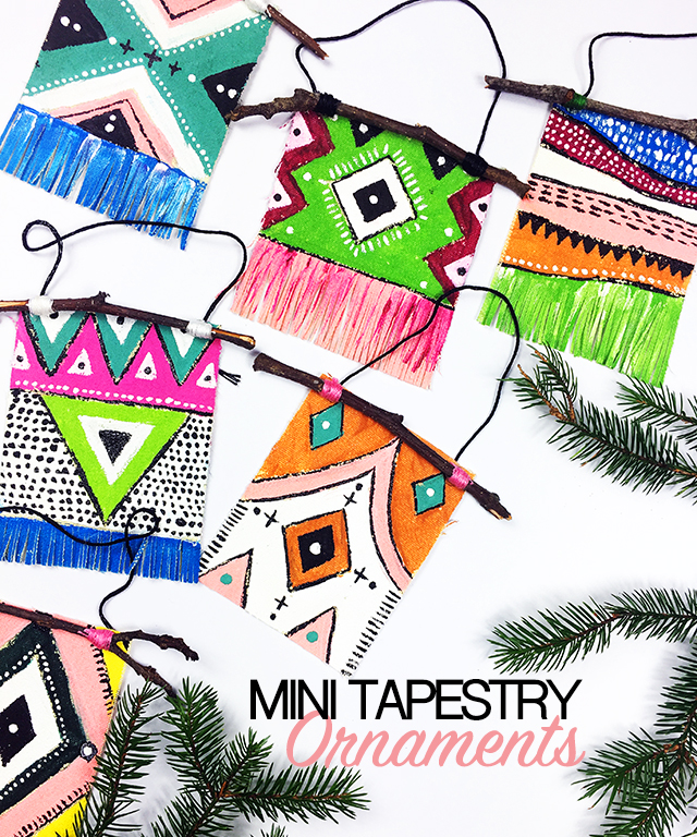 mini tapestry ornaments