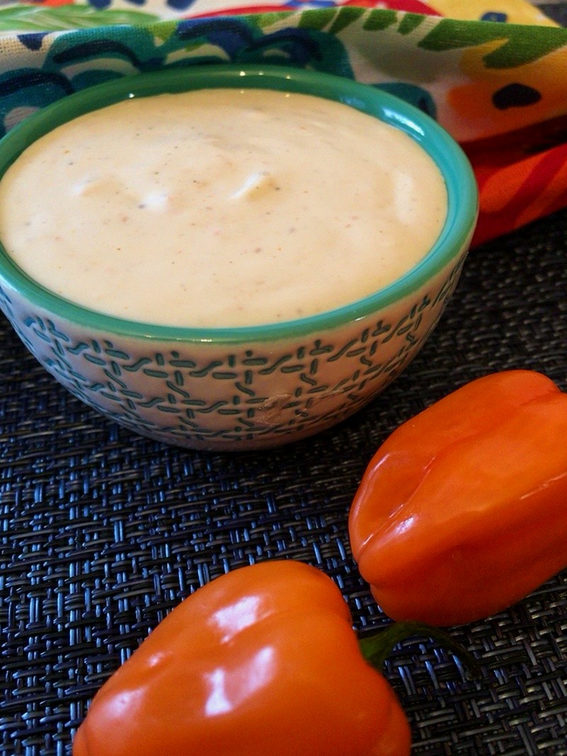 Habanero Cream Sauce in bowl