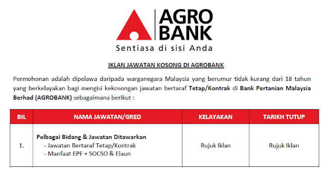 jobs agrobank june 2021