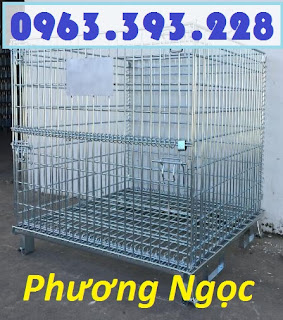 Lồng thép, lồng trữ hàng, lồng sắt mạ kẽm, xe đẩy lồng, sọt sắt đựng hàng có bán 8fca674b741f8d41d40e