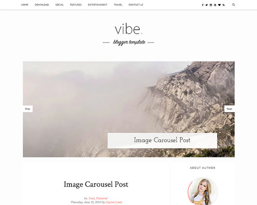 Vibe Personal Blogger Template