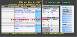 gambar aplikasi raport smp k13
