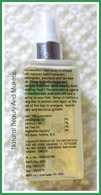 The Nature’s Co Lemongrass Foot Spray Review on the blog Natural Beauty And Makeup