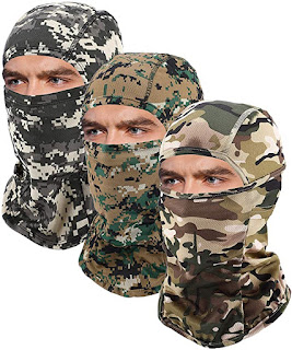3 Pieces Balaclava Face Mask Motorcycle Windproof Camouflage Fishing ...