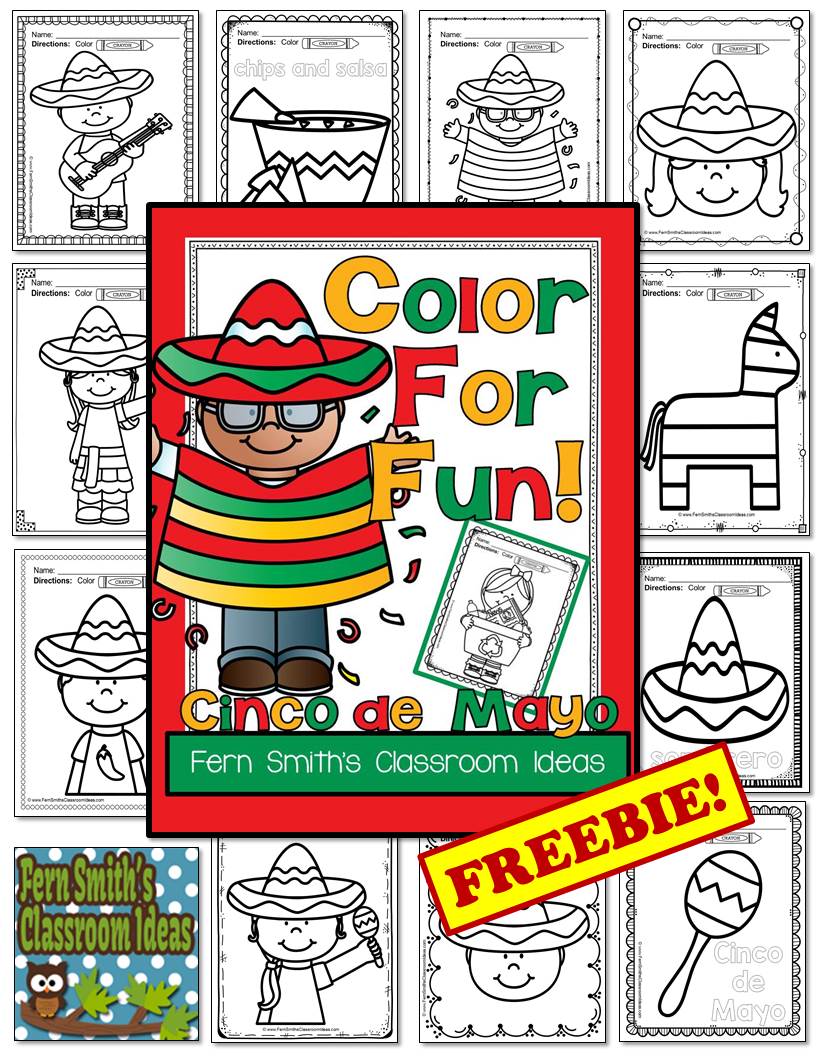 Cinco de Mayo Fun With Some Freebies! Fern Smith's Classroom Ideas!