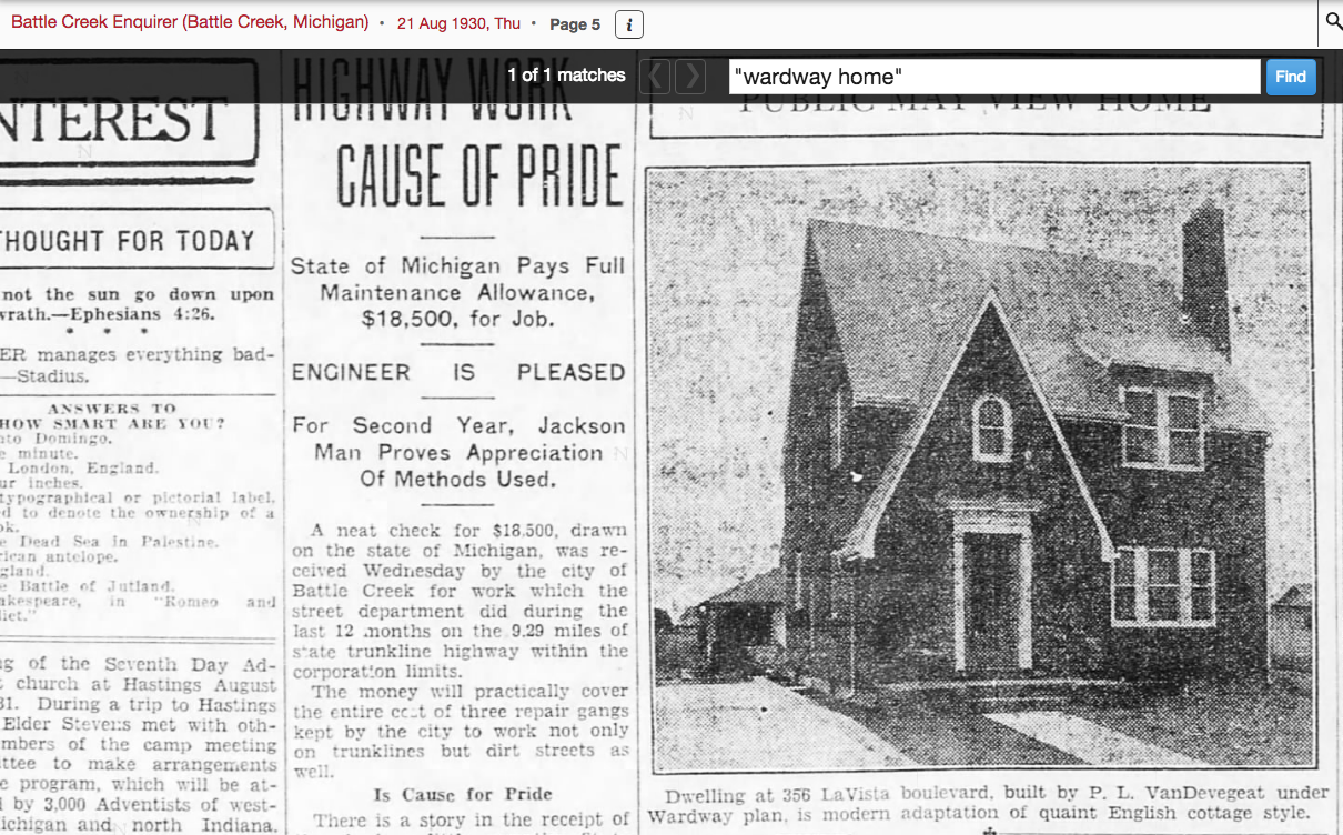 Sears House Seeker Lookalikes GVT Diana, Sears Barrington, Wardway