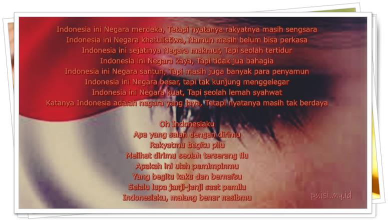 Puisi Kritikan Untuk Pemimpin Indonesia Puisi My