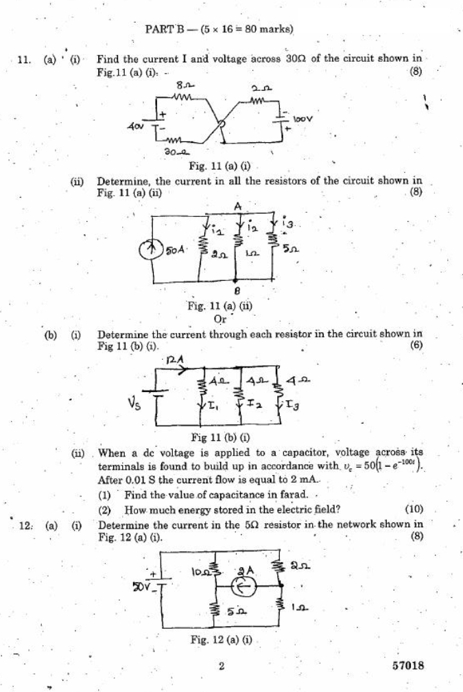 EE6201 Circuit Theory 2014 Question Paper - University Question Papers