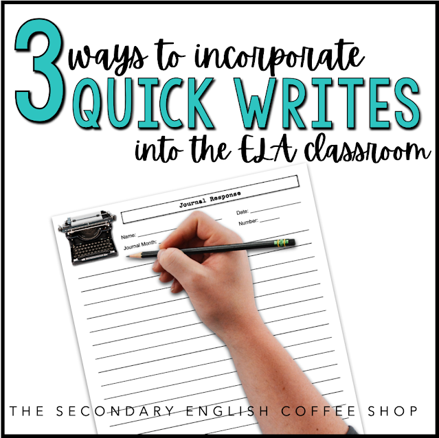 3 ways to incorporate quick writes into your classroom